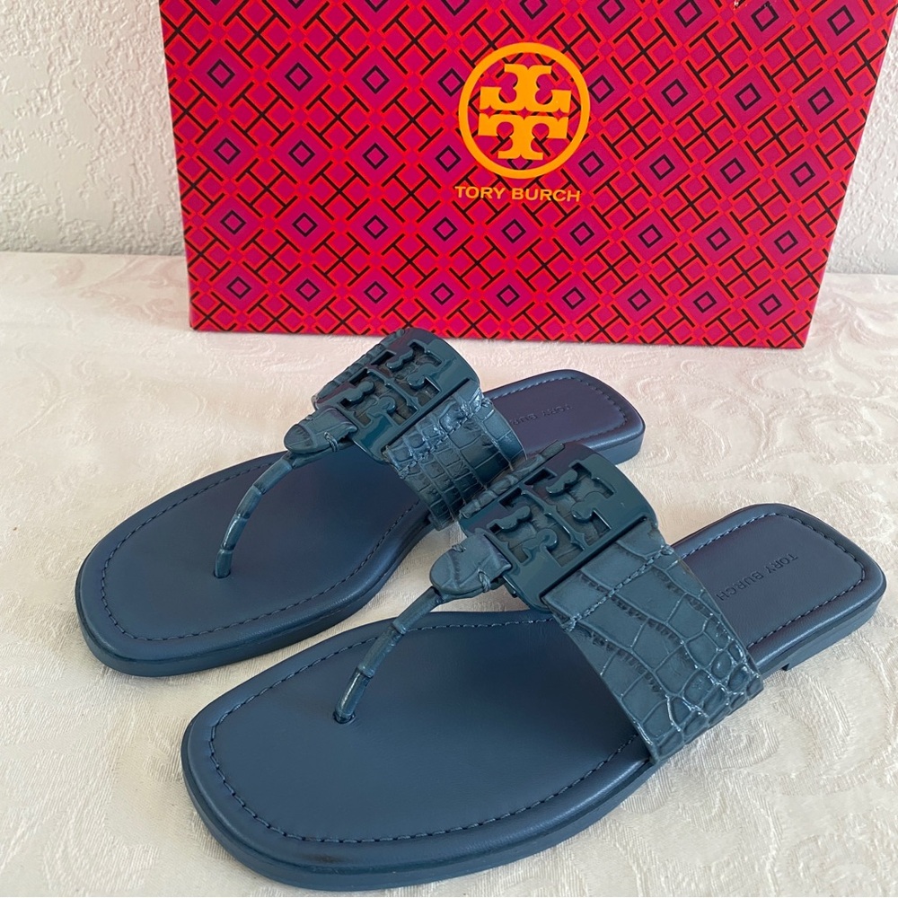 Tory Burch Blue Thong Sandals